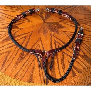 Horse Tack Reins & Tails Custom Breast Collar Headstall Wither Strap Tassels Set